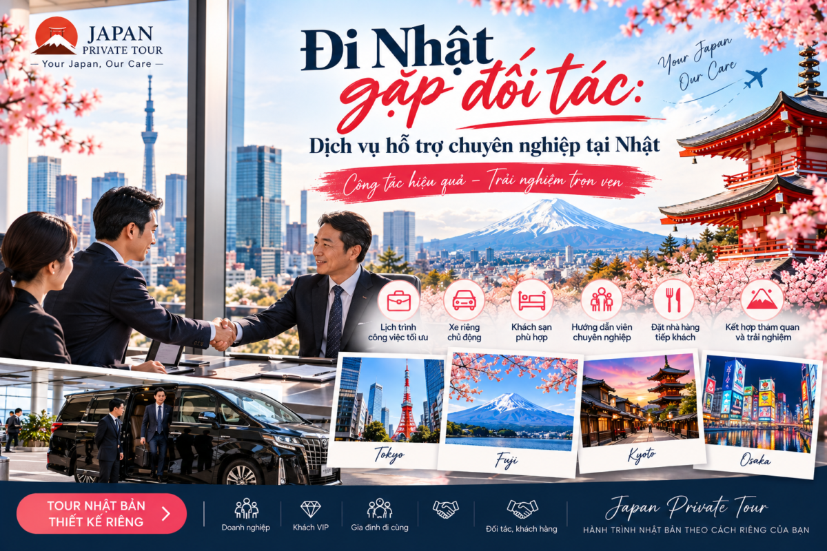 Đi Nhật gặp đối tác: Dịch vụ hỗ trợ chuyên nghiệp tại Nhật cùng Japan Private Tour