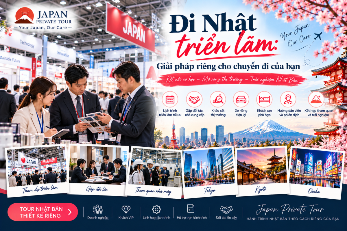 Đi Nhật triển lãm: Giải pháp riêng cho chuyến đi của bạn cùng Japan Private Tour