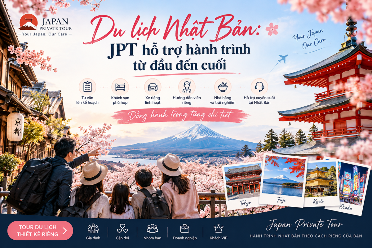 Du lịch Nhật Bản: Japan Private Tour hỗ trợ hành trình từ đầu đến cuối
