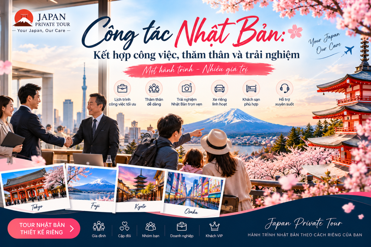 Công tác Nhật Bản: Kết hợp công việc, thăm thân và trải nghiệm cùng Japan Private Tour