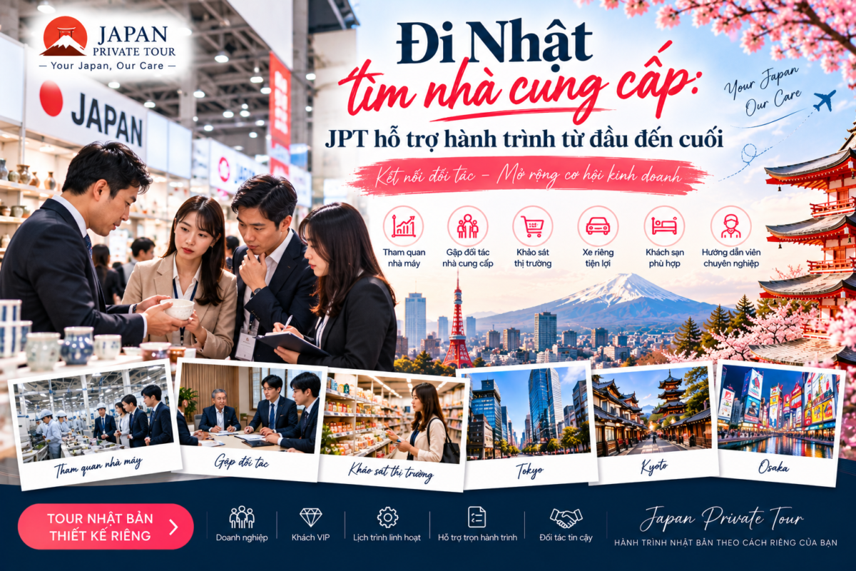 Đi Nhật tìm nhà cung cấp: JPT hỗ trợ hành trình từ đầu đến cuối