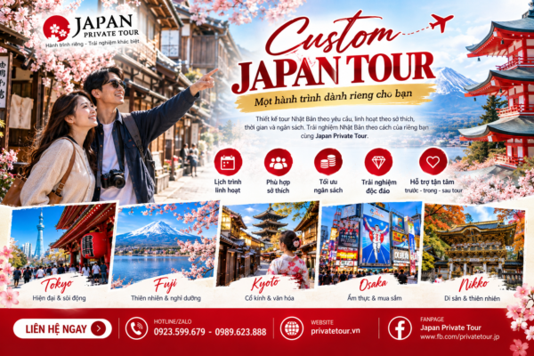 Custom Japan Tour: Một hành trình dành riêng cho bạn cùng Japan Private Tour