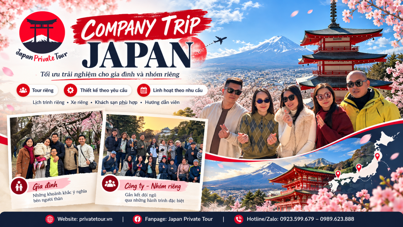 Company Trip Japan: Tối ưu trải nghiệm cho gia đình và nhóm riêng cùng Japan Private Tour
