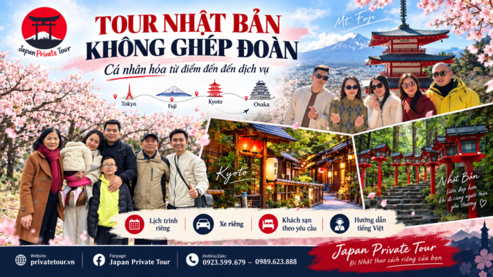 Tour Nhật Bản không ghép đoàn: Cá nhân hóa từ điểm đến đến dịch vụ cùng Japan Private Tour