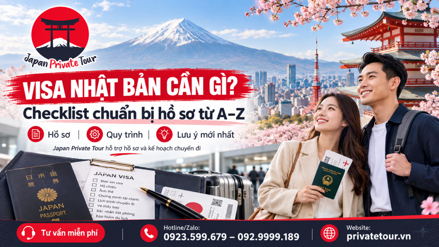 Visa Nhật Bản cần gì? Checklist hồ sơ từ A–Z mới nhất cùng Japan Private Tour